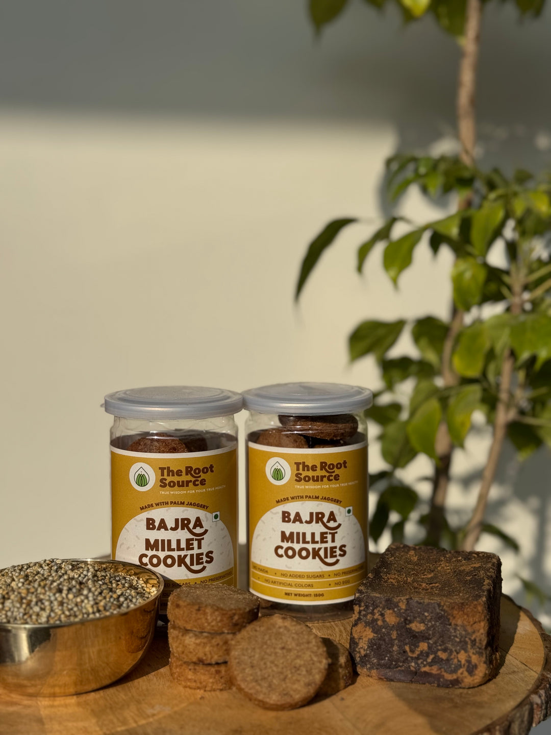 Palm Jaggery Bajra Millet Cookies