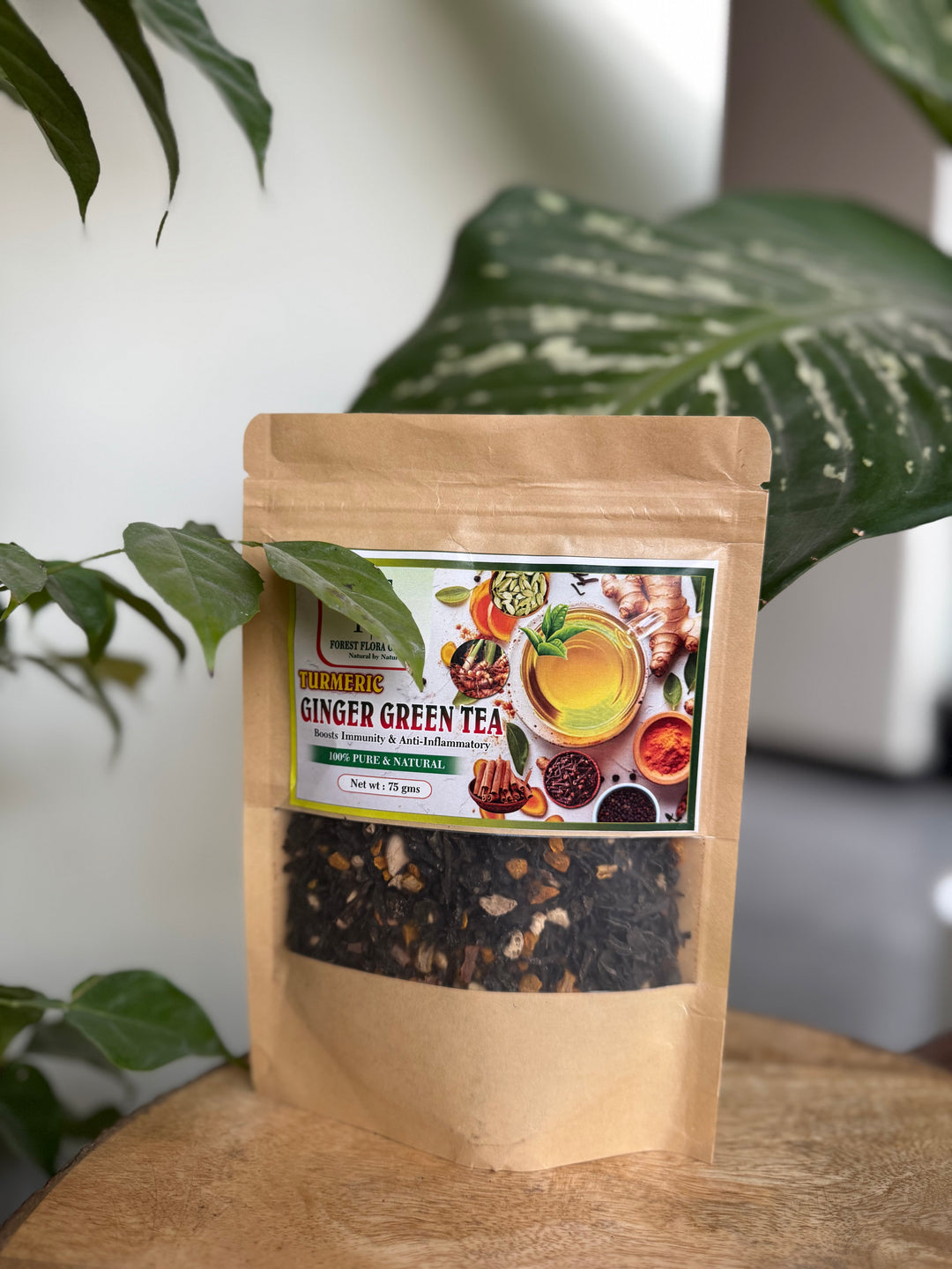 Turmeric Ginger Green Tea, 75g