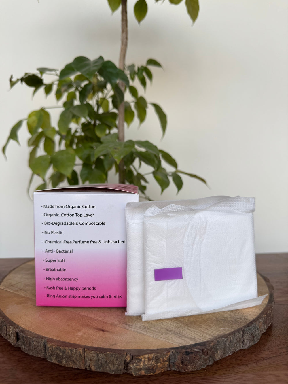 Ring anion sanitary pads